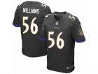 Mens Nike Baltimore Ravens #56 Tim Williams Elite Black Alternate NFL Jersey