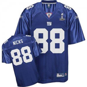 youth new york giants #88 hakeem nicks 2012 super bowl xlvi blue