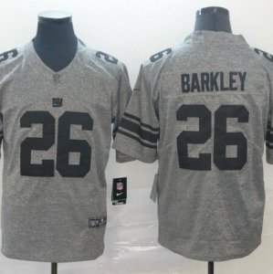Nike Giants #26 Saquon Barkley Gray Gridiron Gray Vapor Untouchable Limited Jersey