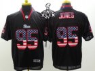 2015 Super Bowl XLIX Nike New England Patriots #95 Chandler Jones Black Jerseys(USA Flag Fashion Elite)