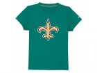 nike orleans saints authentic logo youth T-Shirt green