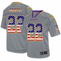 Mens Nike Minnesota Vikings #22 Harrison Smith Elite Grey USA Flag Fashion NFL Jersey