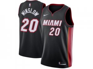 Men Nike Miami Heat #20 Justise Winslow Black NBA Swingman Icon Edition Jersey