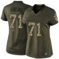 Women's Nike New York Jets #71 Ben Ijalana Limited Green Salute to Service NFL Jersey