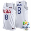 Harrison Barnes USA Dream Twelve Team #8 2016 Rio Olympics White Jersey