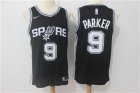 Spurs #9 Tony Parker Black Nike Swingman Jersey