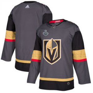 Mens Vegas Golden Knights adidas Gray 2018 Stanley Cup Final Bound Patch Authentic Jersey