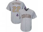 Womens Majestic Chicago Cubs #22 Jason Heyward Authentic Gray 2017 Gold Champion MLB Jersey