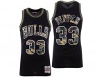 NBA Men Chicago Bulls #33 Scottie Pippen black Camo Jersey