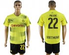 2017-18 Dortmund 22 PULISIC Home Soccer Jersey