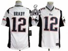 2015 Super Bowl XLIX Nike NFL new england patriots #12 tom brady white Game Jerseys