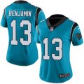 Womens Nike Carolina Panthers #13 Kelvin Benjamin Blue Stitched NFL Limited Rush Jersey