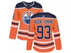Women Adidas Edmonton Oilers #93 Ryan Nugent-Hopkins Orange Home Authentic Stitched NHL Jersey