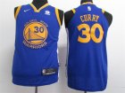 Warriors #30 Stephen Curry Blue Youth Nike Authentic Jersey