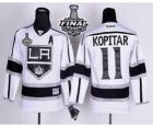 nhl jerseys los angeles kings #11 kopitar white-black[2014 stanley cup][patch A]