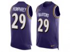 Mens Nike Baltimore Ravens #29 Marlon Humphrey Elite Purple Player Name & Number Tank Top NFL Jersey