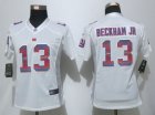 Women New Nike York Giants 13 Beckham jr white Strobe Jerseys
