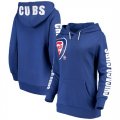 Chicago Cubs G III 4Her by Carl Banks Women's 12th Inning Pullover Hoodie Royal