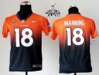 2014 super bowl xlvii nike youth nfl jerseys denver broncos #18 peyton manning orange-blue[nike drift fashion][second version]