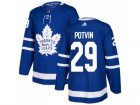 Men Adidas Toronto Maple Leafs #29 Felix Potvin Blue Home Authentic Stitched NHL Jersey