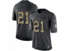 Mens Nike New York Jets #21 Morris Claiborne Limited Black 2016 Salute to Service NFL Jersey