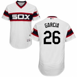 Men\'s Majestic Chicago White Sox #26 Avisail Garcia White Flexbase Authentic Collection MLB Jersey