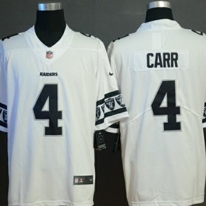 Nike Raiders #4 Derek Carr White Team Logos Fashion Vapor Limited Jersey