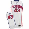 Mens Adidas Detroit Pistons #43 Grant Long Authentic White Home NBA Jersey