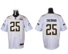 2016 Pro Bowl Nike Seattle Seahawks #25 Richard Sherman white jerseys(Elite)