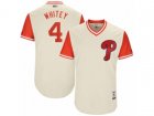 2017 Little League World Series Phillies #4 Andres Blanco Whitey Tan Jersey