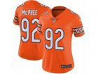 Women Nike Chicago Bears #92 Pernell McPhee Vapor Untouchable Limited Orange Rush NFL Jersey