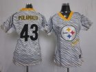 Nike Women Pittsburgh Steelers #43 Troy Polamalu FEM FAN Zebra NFL Jerseys