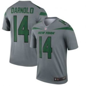 Nike Jets #14 Sam Darnold Gray Inverted Legend Jersey
