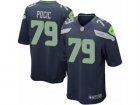 Mens Nike Seattle Seahawks #79 Ethan Pocic Game Steel Blue Team Color NFL Jersey