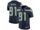 Mens Nike Seattle Seahawks #91 Cassius Marsh Vapor Untouchable Limited Steel Blue Team Color NFL Jersey