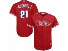 Youth Majestic Philadelphia Phillies #21 Clay Buchholz Replica Red Alternate Cool Base MLB Jersey