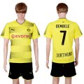 2017-18 Dortmund 7 DEMBELE Home Soccer Jersey