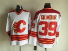 NHL Calgary Flames #39 Gilmour Throwback white jerseys