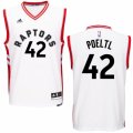 Mens Adidas Toronto Raptors #42 Jakob Poeltl Authentic White Home NBA Jersey