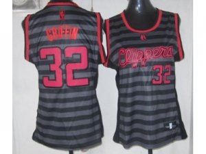 women nba los angeles clippers #32 griffin grey[black strip]