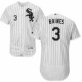 Men's Majestic Chicago White Sox #3 Harold Baines White Black Flexbase Authentic Collection MLB Jersey