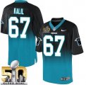 Nike Carolina Panthers #67 Ryan Kalil BlackBlue Super Bowl 50 Men Stitched NFL Elite Fadeaway Fashion Jersey
