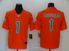Nike Dolphins #1 Tua Tagovailoa Orange Inverted Legend Limited Jersey
