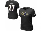 Women Nike Baltimore Ravens Ed Reed Name & Number T-Shirt black