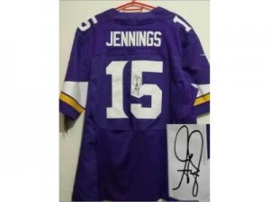 Nike jerseys minnesota vikings #15 jennings purple[Elite signature]