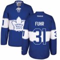 Mens Reebok Toronto Maple Leafs #31 Grant Fuhr Authentic Royal Blue 2017 Centennial Classic NHL Jersey