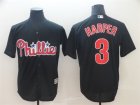 Phillies #3 Bryce Harper Black Cool Base Jersey