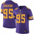 Mens Nike Minnesota Vikings #95 Scott Crichton Limited Purple Rush NFL Jersey