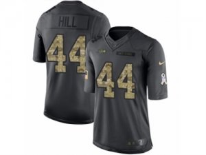 Mens Nike Seattle Seahawks #44 Delano Hill Limited Black 2016 Salute to Service NFL Jersey