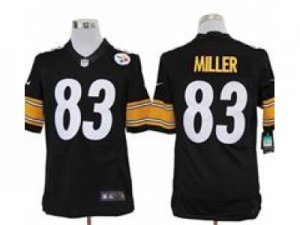 Nike NFL Pittsburgh Steelers #83 Heath Miller Black(Limited)Jerseys